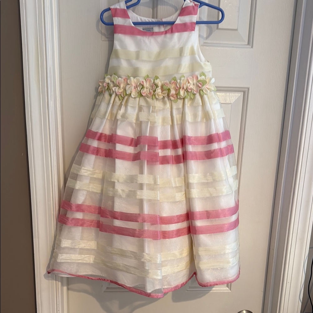 Marmellata Pink and Cream Kids Dress